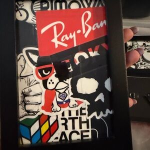Ray-Ban Artistic Graphic Frame with Black and Red Accents